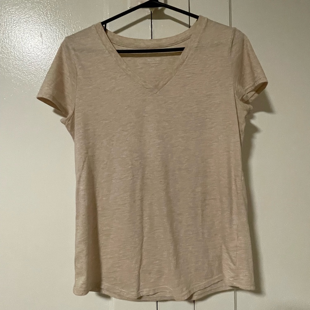 TARGET: cream vneck short sleeve tee
